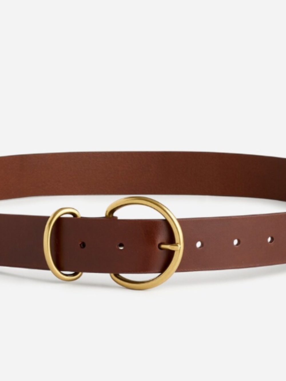 Madewell O-Buckle Leather Belt. Color - Soft Mahogany.  Size Small